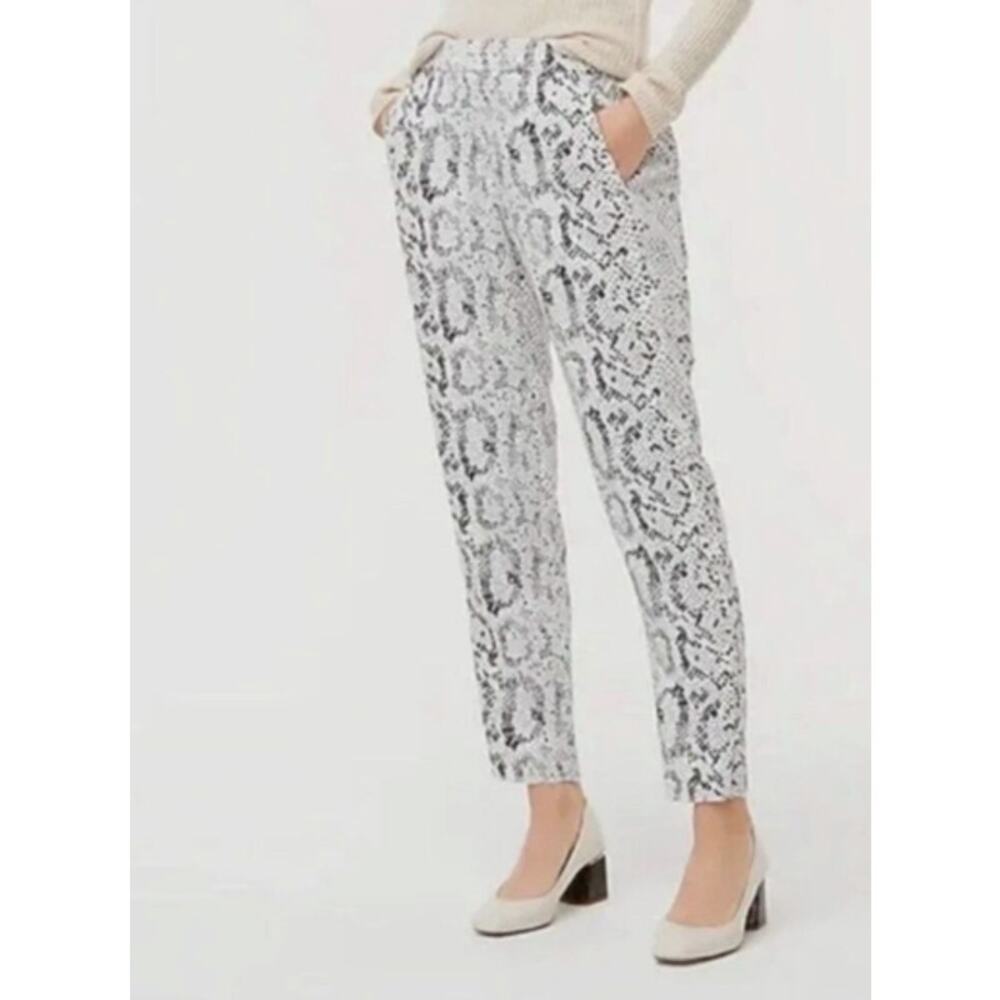 J. Crew Factory Snakeskin Jamie Pant Elastic Pants Women‎ Size 14